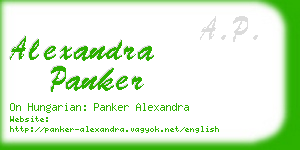 alexandra panker business card